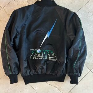 Vintage Bomber Jacket The Musical "Dave Clark's TIME" Embroidered 80s Large